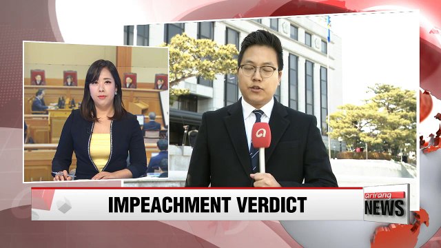 President Park Geun-hye removed from office as impeachment motion upheld