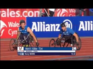 Men's 100m T34 | final | 2014 IPC Athletics European Championships Swansea
