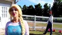 Is Frozen Elsa Kissing Kristoff?! w/ Spiderman Pink Spidergirl Hulk Anna Balloon Prank Sup