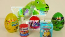 Surprise Eggs with Toy Dinosaur Robot Ninja Turtles Paw Patrol Minions Mickey Mouse Sponge