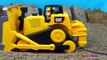 CAT MIGHTY MACHINES SMALL VS BIG AT SANDBOX JOBSITE WITH FORKLIFT EXCAVATOR BULLDOZER DUMP TRUCK