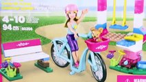 Barbie Mega Bloks Fab Park Barbie Doll Lego Barbie Bike Juguetes Toy Videos PlayToys Chann