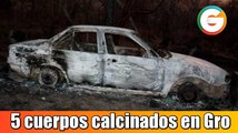 Hallan vehículo con cinco cadáveres calcinados