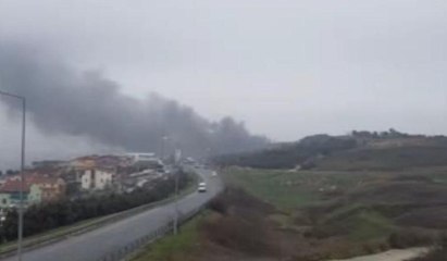 Büyükçekmece'de düşen helikopterden ilk görüntüler