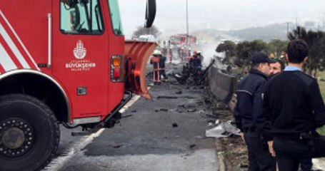 Beylikdüzü'nde Helikopter Düştü! İşte İlk Görüntüler