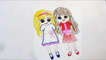 Learn how to draw these two cute pretty girls step by step easy