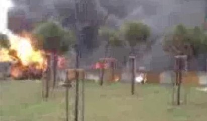 Düşen helikopterin patlama anı kamerada