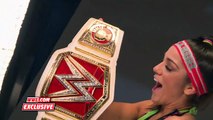 Bayley is photographed with her Raw W