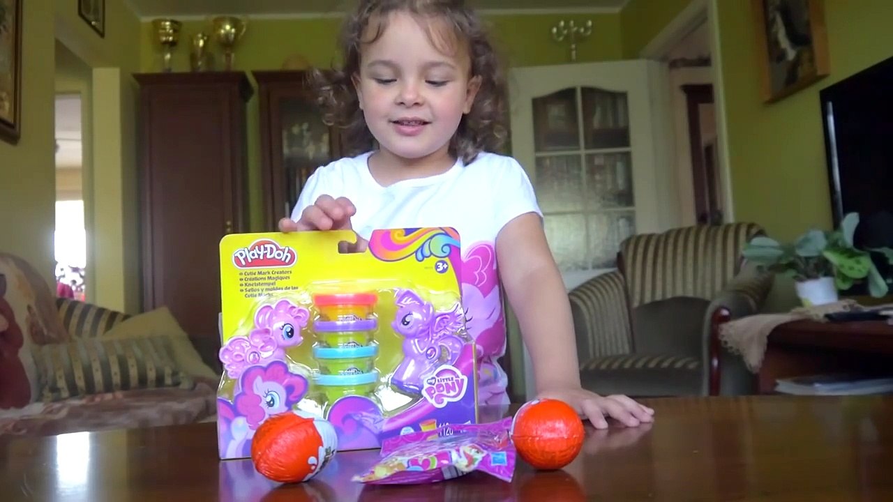 My Little Pony Playdoh toy and Kinder Surprise eggs MLP blind bag Pinkie Pie Twilight Sparkle