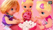 Funny Prank Baby Alive Dolls Pooping Competition Party Barbie Jamming Toilet