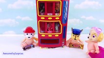 Paw Patrol and TMNT Baby Dolls Candy Vending Machine Best Pretend Play Video for Kids and