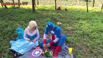 Elsa Mermaids Spiderman GIANT BALLOON explode Captain vs Superman -Venom Fun Superhero in