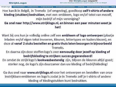 Zelf kleding bedrukken Tremelo