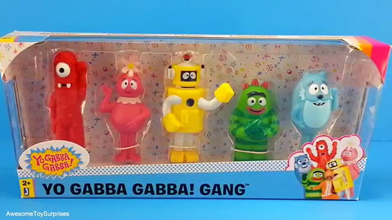Yo Gabba Gabba Figures Collection with Accessory Toys Unboxing Video Muno Foofa Plex Brobe