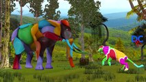Colors Dinosaurs Elephant Vs Lion Finger Family | Animals Finger Family Nursery Rhymes Col