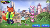 Disney Zootopia Judy N Nicks First Kiss Cartoons Dress up Games for Kids