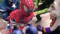 Spiderman got CRASHED by Train! Superheroes Fun Venom Joker Hulk Children Action Movies