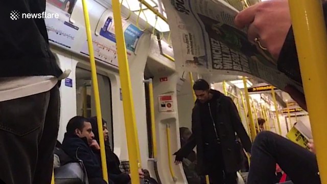 Man performs epic dance moves on London tube