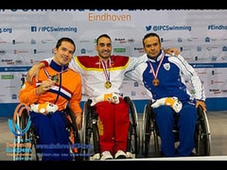 Men's 50m breaststroke SB3 | Victory Ceremony | 2014 IPC Swimming European Championships