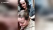 Woman suffering from alopecia shaves her hair off