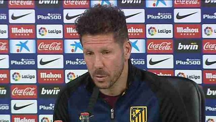 Simeone: "Miramos más a los que tenemos más cerca, que a los que vienen debajo"