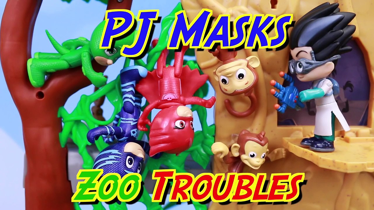 PJ Masks IRL Romeo Steals Gekko Catboy and Owlette Mask to Gain Superhero Superpowers In R