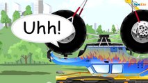 LEARN SUV CARS Transportation & Cartoon for Kids Monster Truck for Children Monster Truck Chase