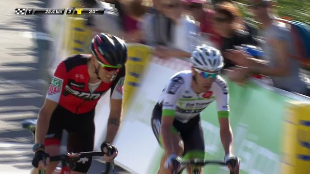 1er passage sur la ligne d'arrivée / Finish line, first crossing - Étape 6 (Aubagne / Fayence) - Paris-Nice 2017