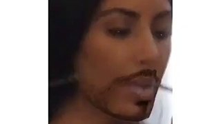 Kim Kardashian beard and mustache filter! HOT Reality TV legend would look like Jesus Christ if she were a man! SO COOL!