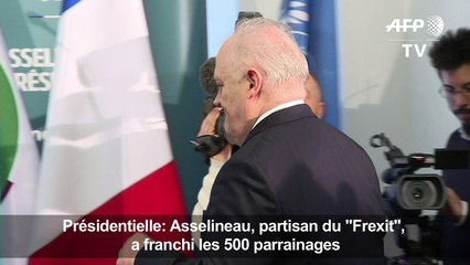 Asselineau, partisan du "Frexit", a franchi les 500 parrainages