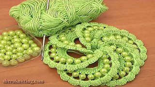 Crochet Spiral Flower With Beads Tutorial 103