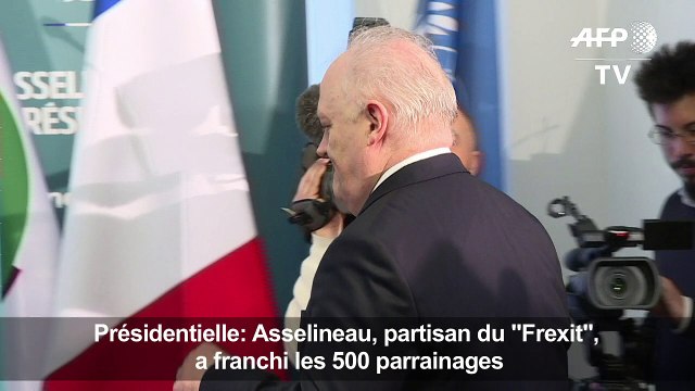 Asselineau, partisan du Frexit , a franchi les 500 parrainages