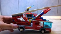 Newest Lego fire engines, fire trucks together. Super Lego fire engine team in action.