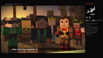 Playing minecraft story mode the going to play Overwatch (2)