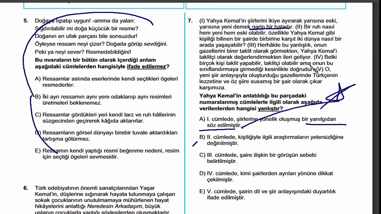 2016 YGS Türkçe Soruları Üzerinden Taktikler ve İpuçları