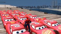 Spiderman danse et conduit Flash McQueen Disney cars 2 | Dessin animé pour enfant