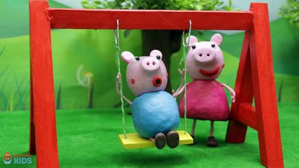 Peppa Pig & George On Staring Contest | Peppa Pig En Español Play Doh