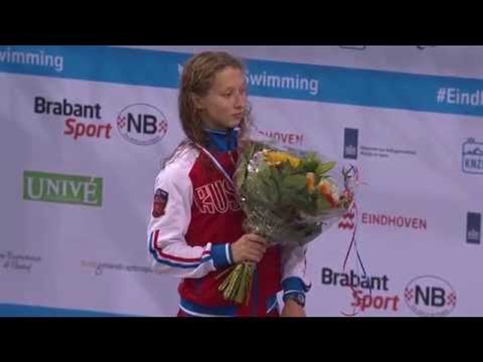 Women's 100m breaststroke SB7 | Victory Ceremony | 2014 IPC Swimming European Championships