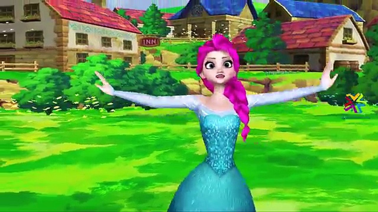 Finger Family Frozen Elsa Rainbow Hair | Ringa Ringa Roses And If You Are Happy And You Know It