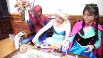 Spiderman Frozen Elsa Anna Pink Spidergirl vs Wolfman Joker & Maleficent ! Superhero In Re