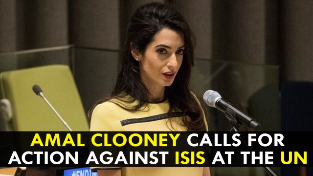 Amal Clooney calls for action against ISIS at the UN