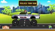 Learn Monster Street Vehicles | Monster Police Cars and Trucks for Children | My Little TV