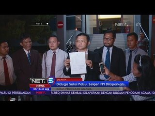 Tim Pengacara Ahok Laporkan Sekjen FPI atas Dugaan Kesaksian Palsu - NET 5