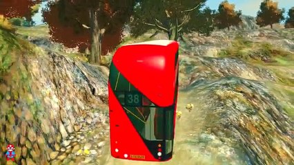 Spiderman Colors Wheels On The Bus Songs Fun Superhero w/ Children Nursery Rhymes SHS