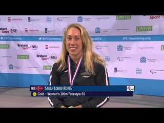 Women's 200m freestyle S5 | Victory Ceremony | 2014 IPC Swimming European Championships