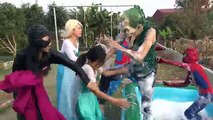 Elsa GROSS HAND FEET! Spiderman Chocolate Joker Pranks Catwomen Police Pinks SpiderGirl