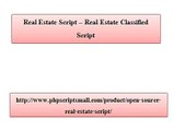 Real Estate Script – Real Estate Classified Script(phpscriptsmall)