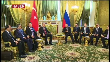 Cumhurbaşkanı Erdoğan ve Vladamir Putin biraraya geldi