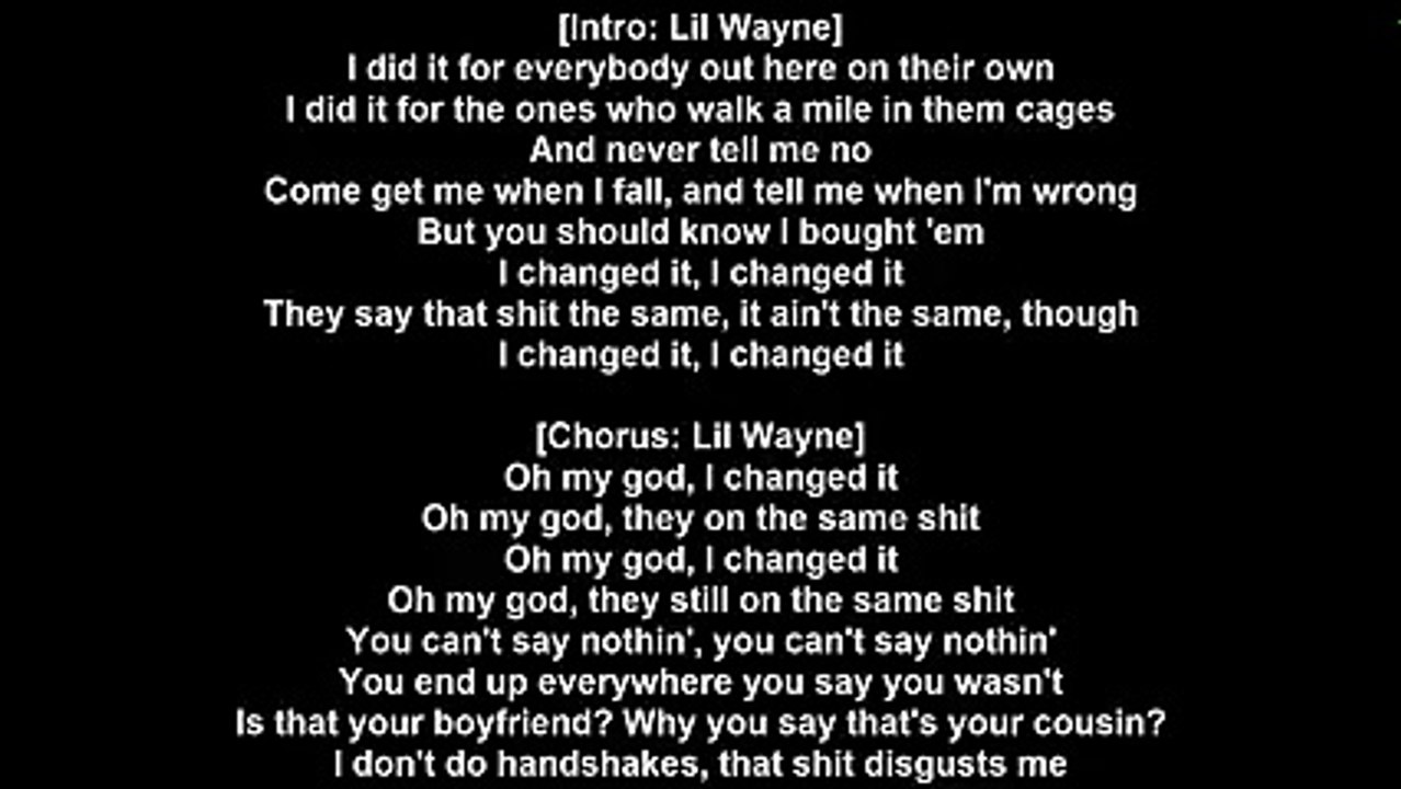 Nicki Minaj & Lil Wayne Changed It (Lyrics) Vidéo Dailymotion