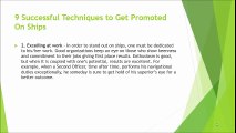 9 Successful Techniques to Get Promoted On Ships